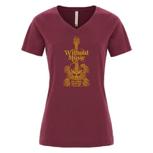 Load image into Gallery viewer, The WITHOUT MUSIC Soft Tee (in Unisex or Women&#39;s cuts)
