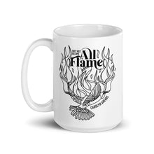 Load image into Gallery viewer, ALL FLAME 15OZ MUG - Black on White (POD)
