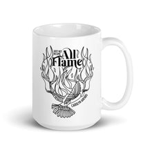 Load image into Gallery viewer, ALL FLAME 15OZ MUG - Black on White (POD)
